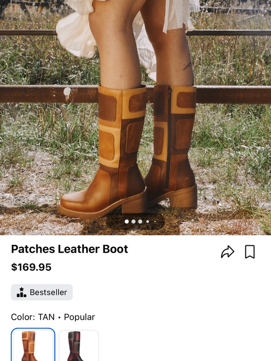 dingo Shoes - dingo Two-Tone Tan Patchwork Knee Boots